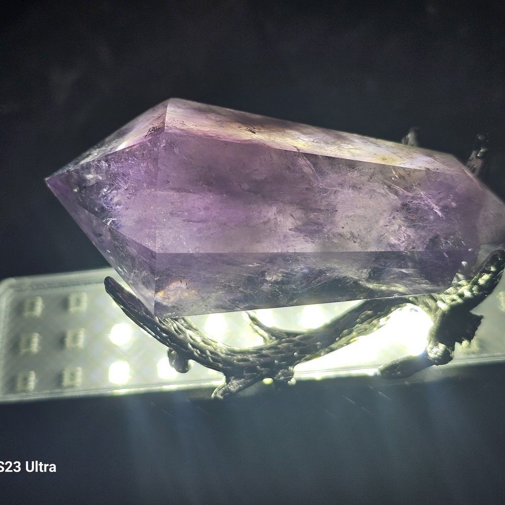 Amethyst Crystal Point on Metal Stand